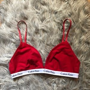 NWOT Red Calvin Klein Bralette